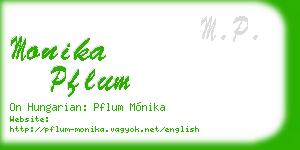 monika pflum business card